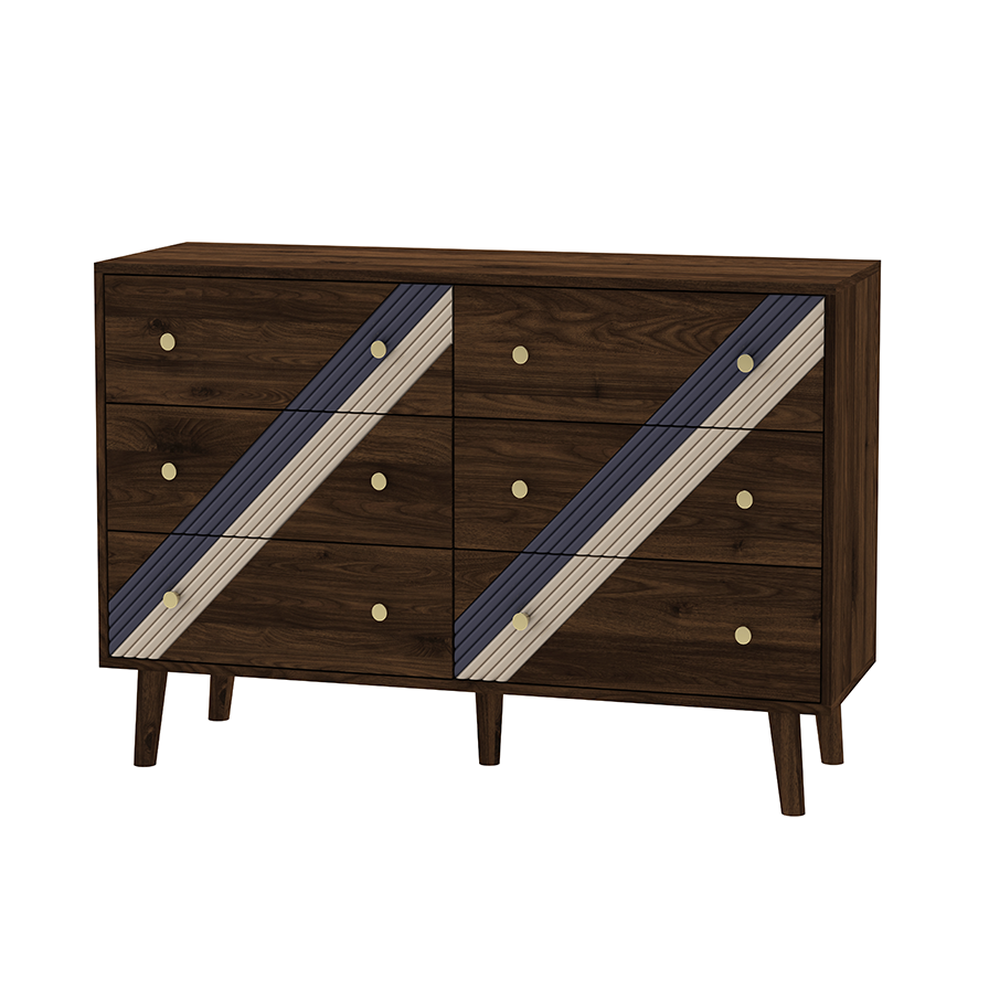 Harbor Sash 6-Drawer Cabinet
